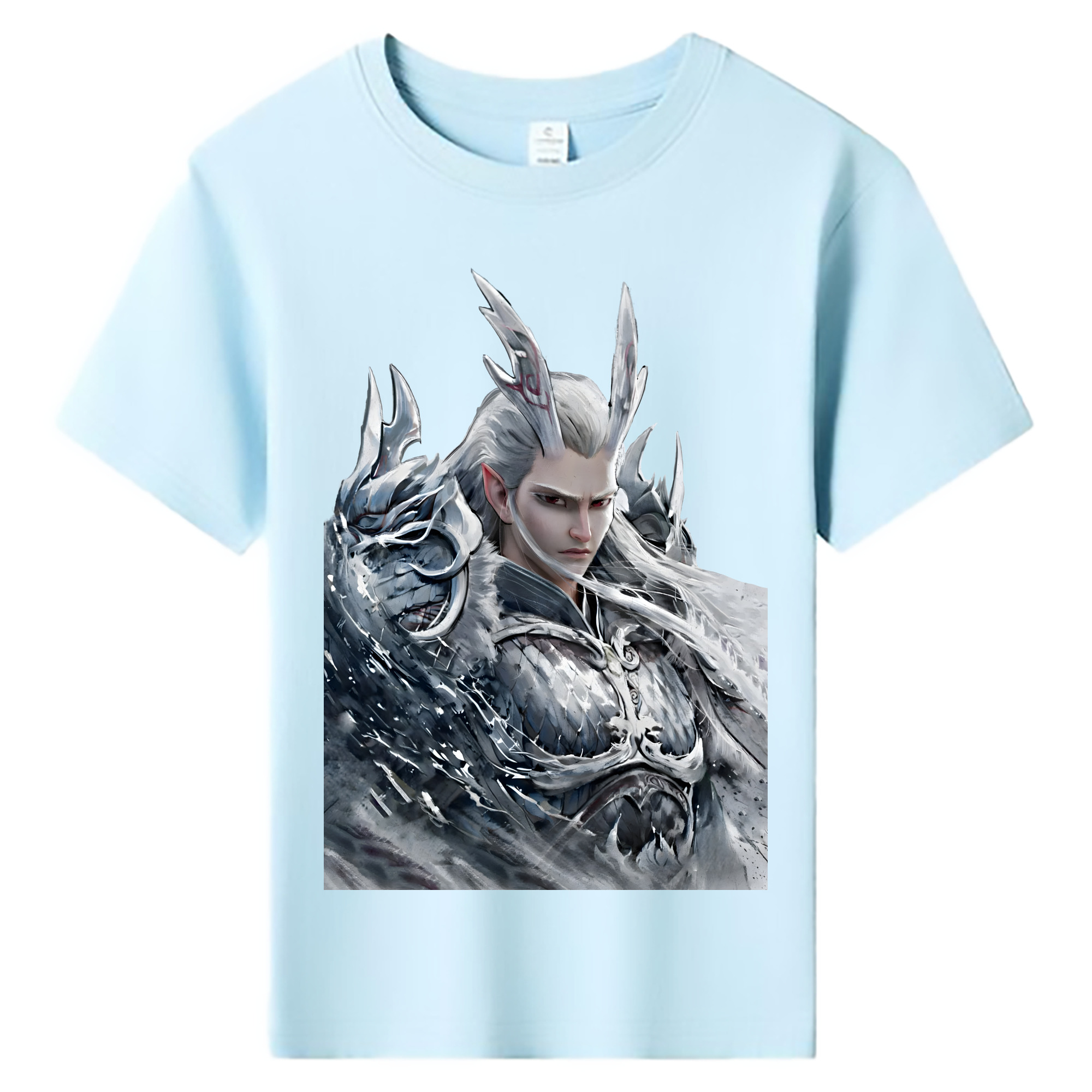 （画像用） Ne Zha 2 ナタ 魔童の大暴れ 綿100％キッズTシャツ（フロントプリント）